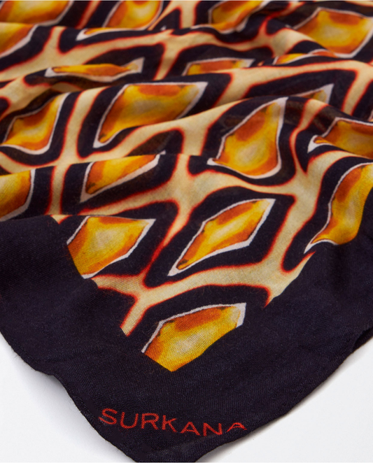 SURKANA - Foulard pareo stampa geometrica a rombi, Multicolore