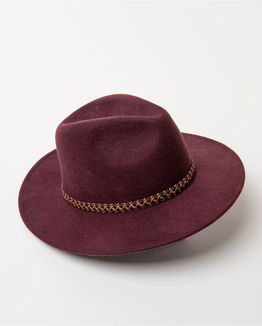 SURKANA - Cappello fedora in feltro di lana