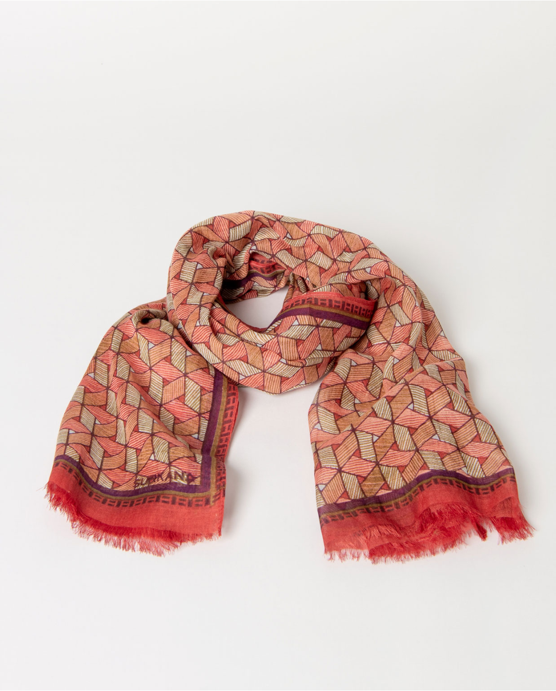 SURKANA - Foulard rettangolare stampato, Rosso