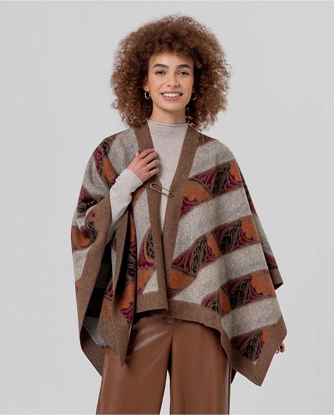 SURKANA - Poncho in maglia jacquard