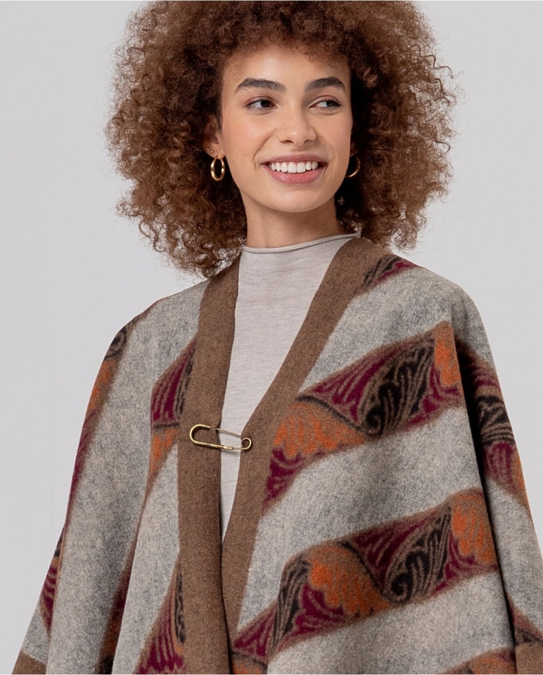 SURKANA - Poncho in maglia jacquard