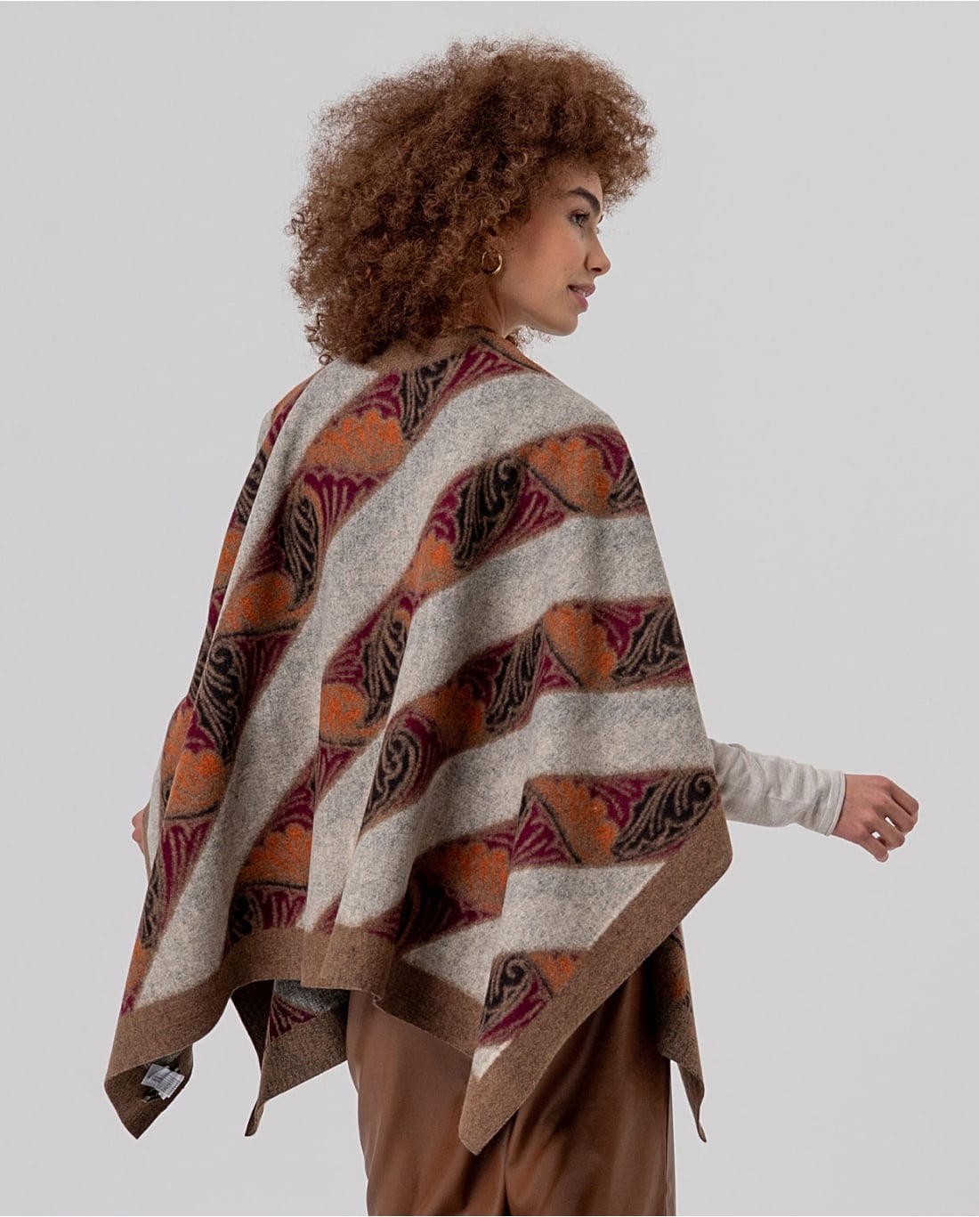 SURKANA - Poncho in maglia jacquard