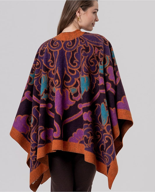 SURKANA - Poncho in maglia jacquard
