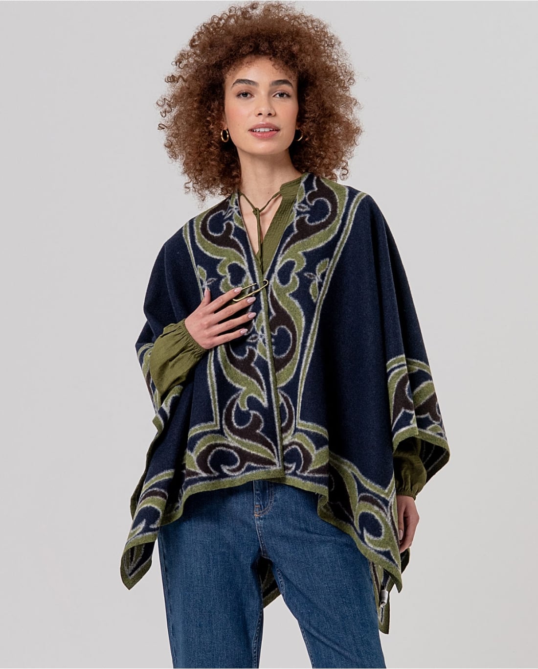 SURKANA - Poncho in maglia jacquard