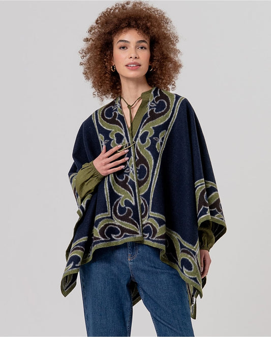 SURKANA - Poncho in maglia jacquard