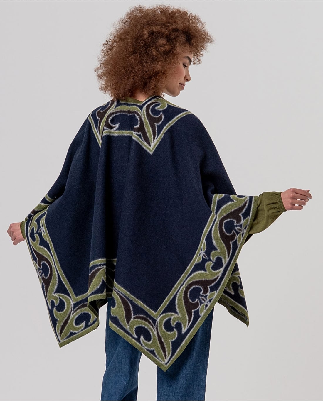 SURKANA - Poncho in maglia jacquard