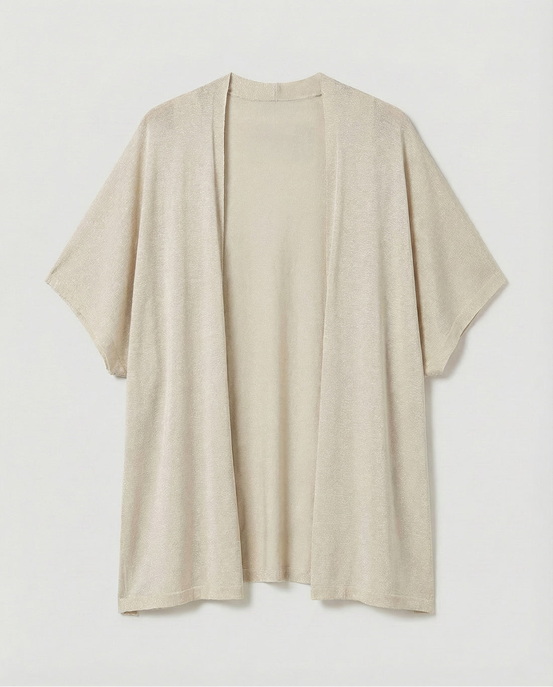 SURKANA - Poncho aperto brillante, Crudo
