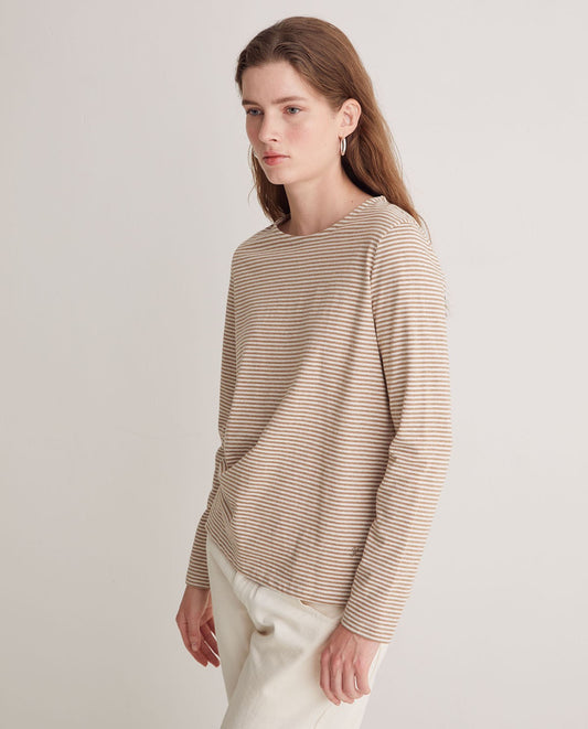 YERSE - T-shirt in cotone organico, Ecru