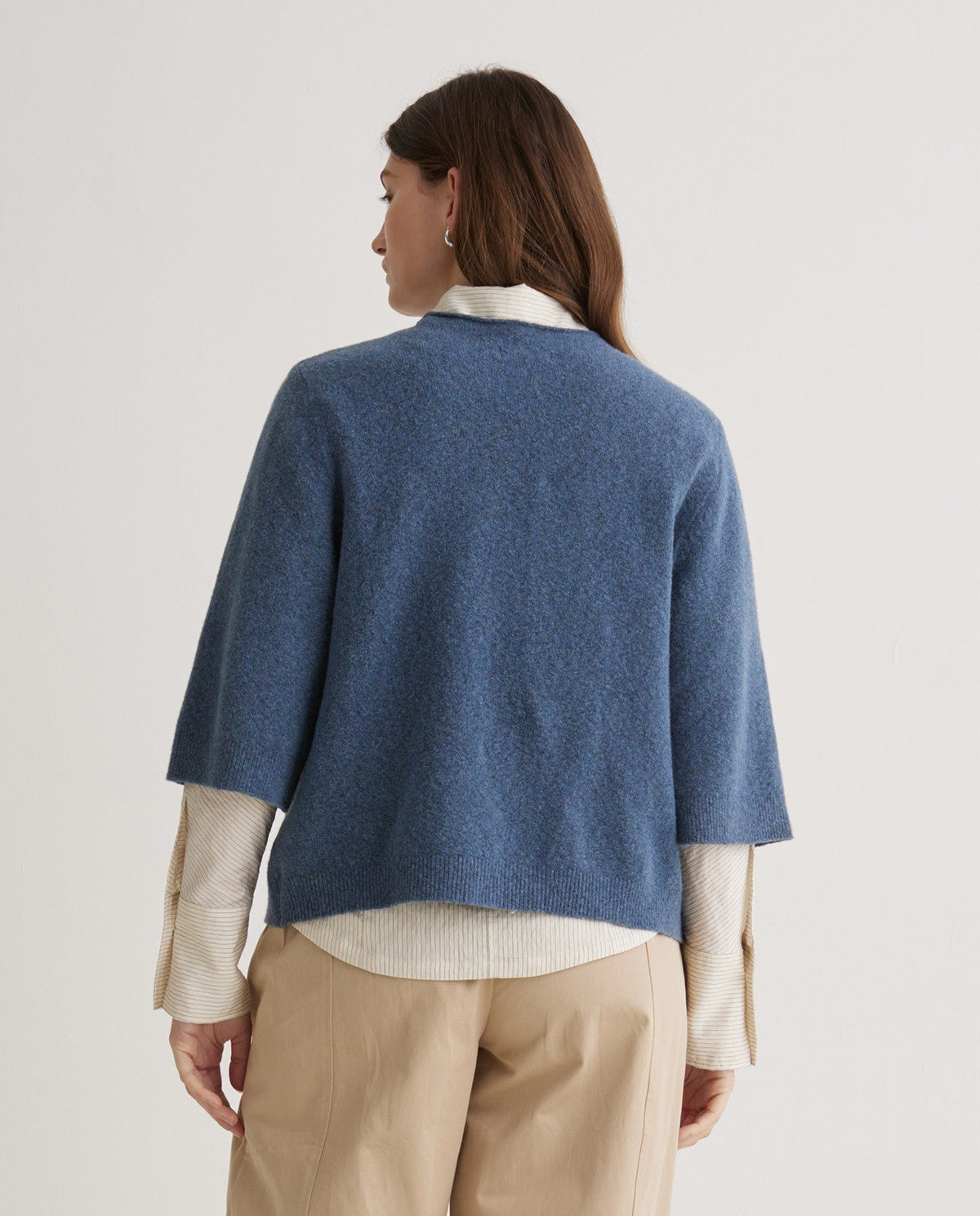 YERSE - Maglia misto cotone e lana, Royal Blue