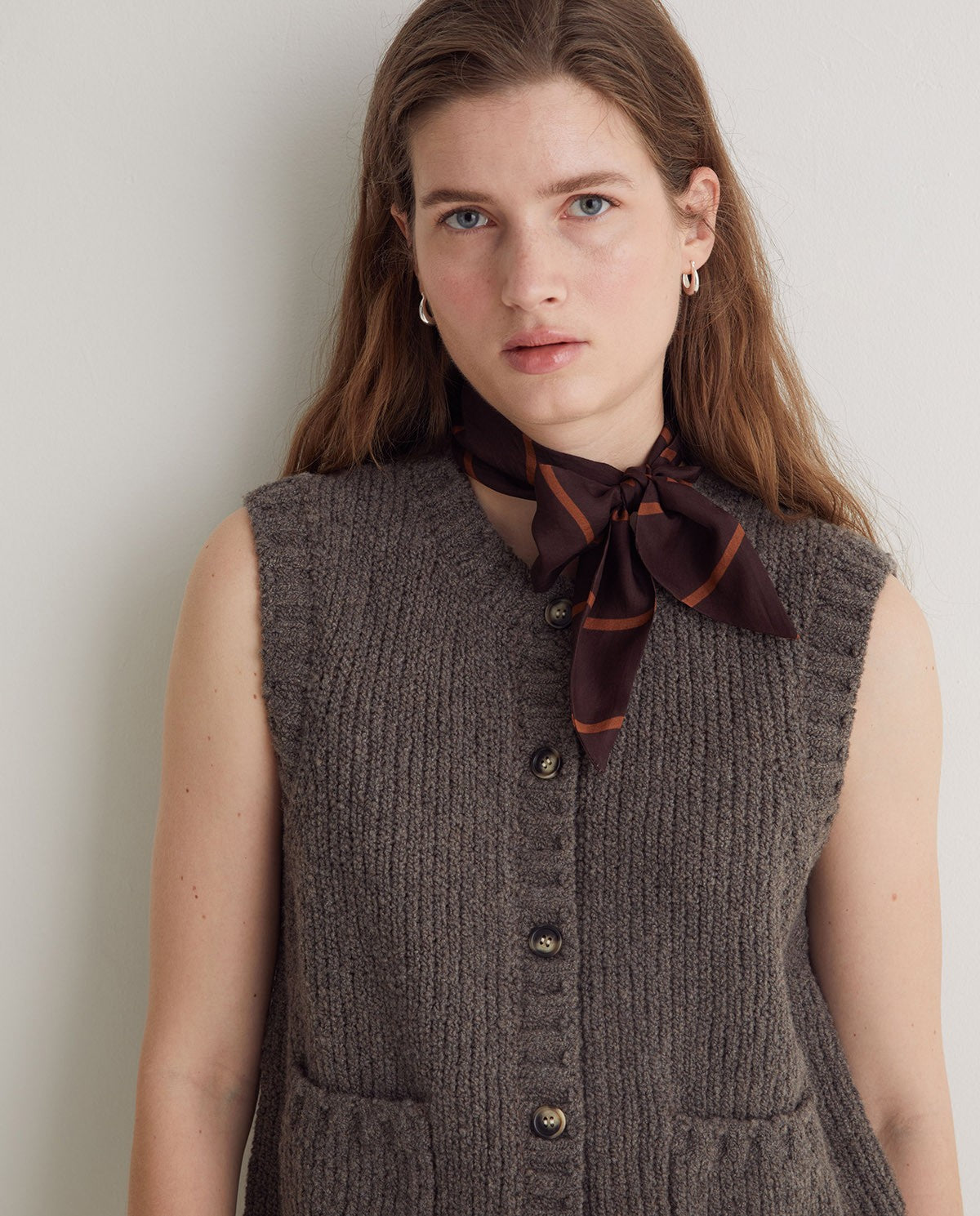 YERSE - Gilet misto lana merino, Antracite