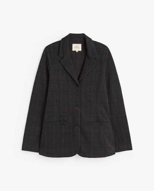 YERSE - Blazer in maglia a quadri