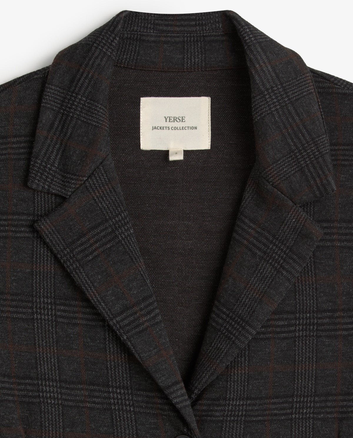 YERSE - Blazer in maglia a quadri