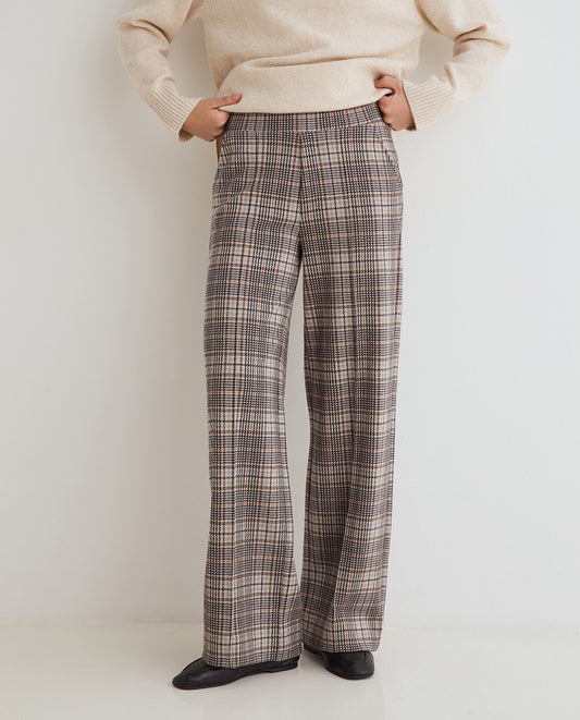 YERSE - Pantalone largo a quadri