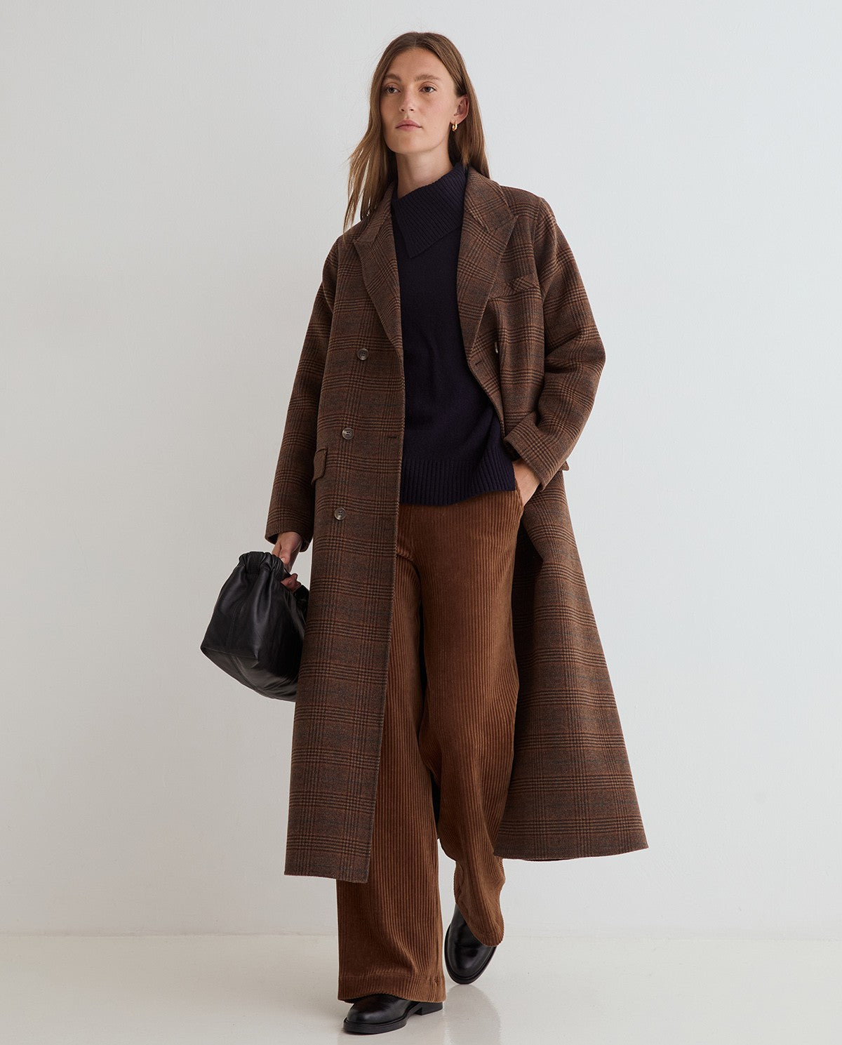 YERSE - Pantalone in velluto cammello