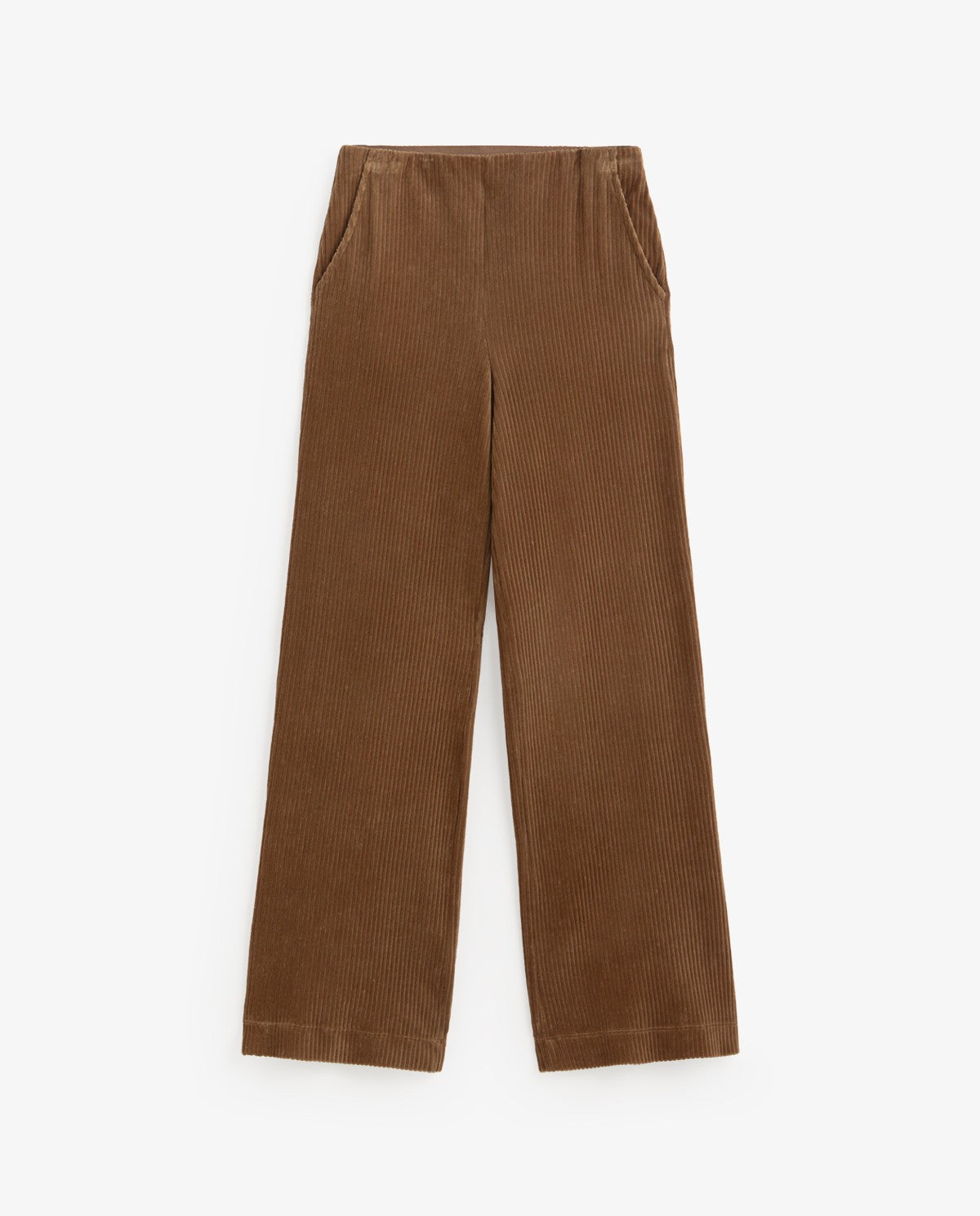 YERSE - Pantalone in velluto cammello