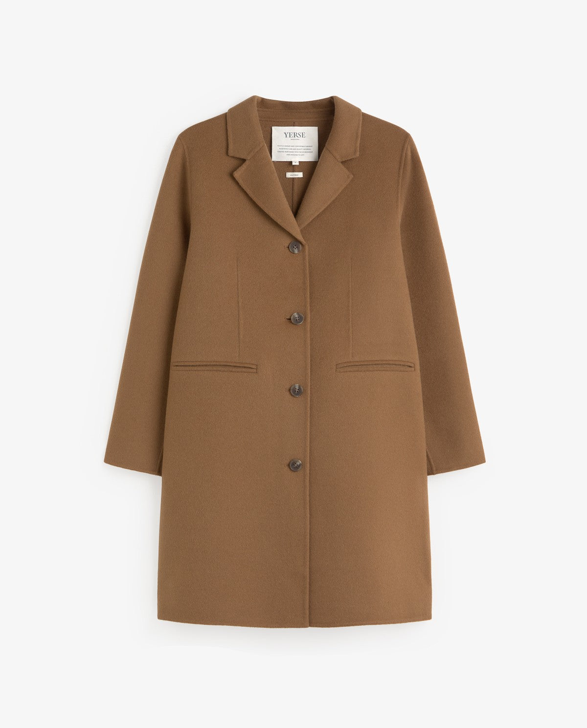 YERSE - Cappotto midi in misto lana