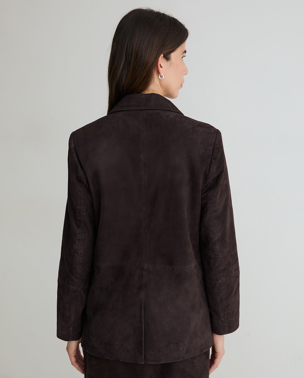 YERSE - Blazer sportivo in pelle scamosciata