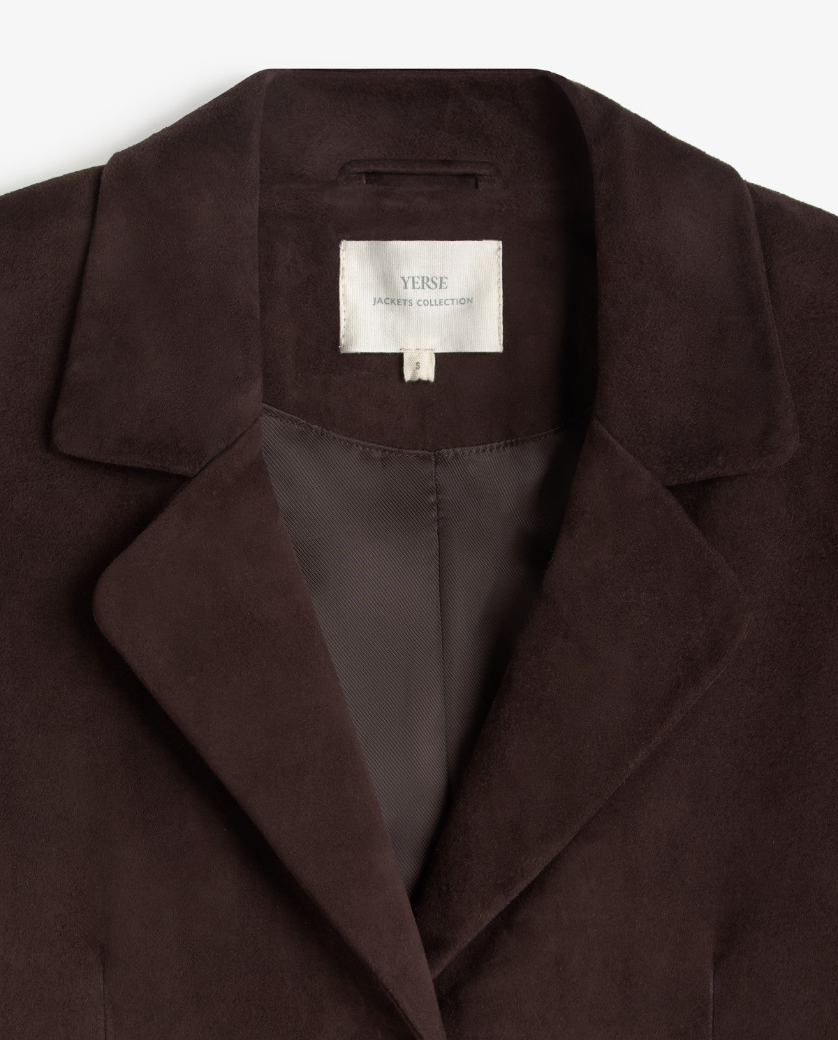 YERSE - Blazer sportivo in pelle scamosciata