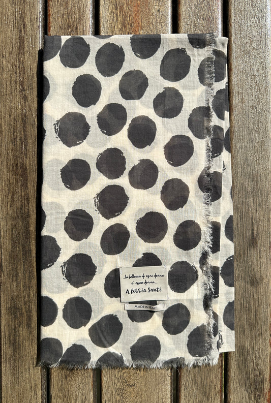ALESSIA SANTI - Sciarpa pois, Nero