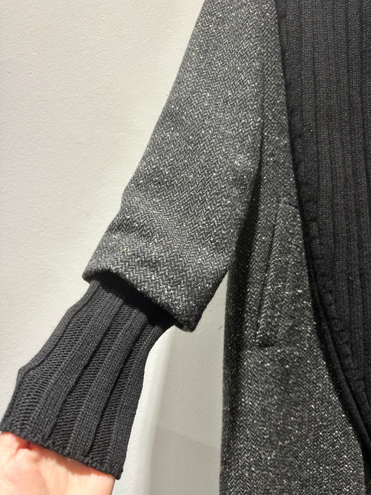 ALESSIA SANTI - Cappotto lungo misto lana, Nero