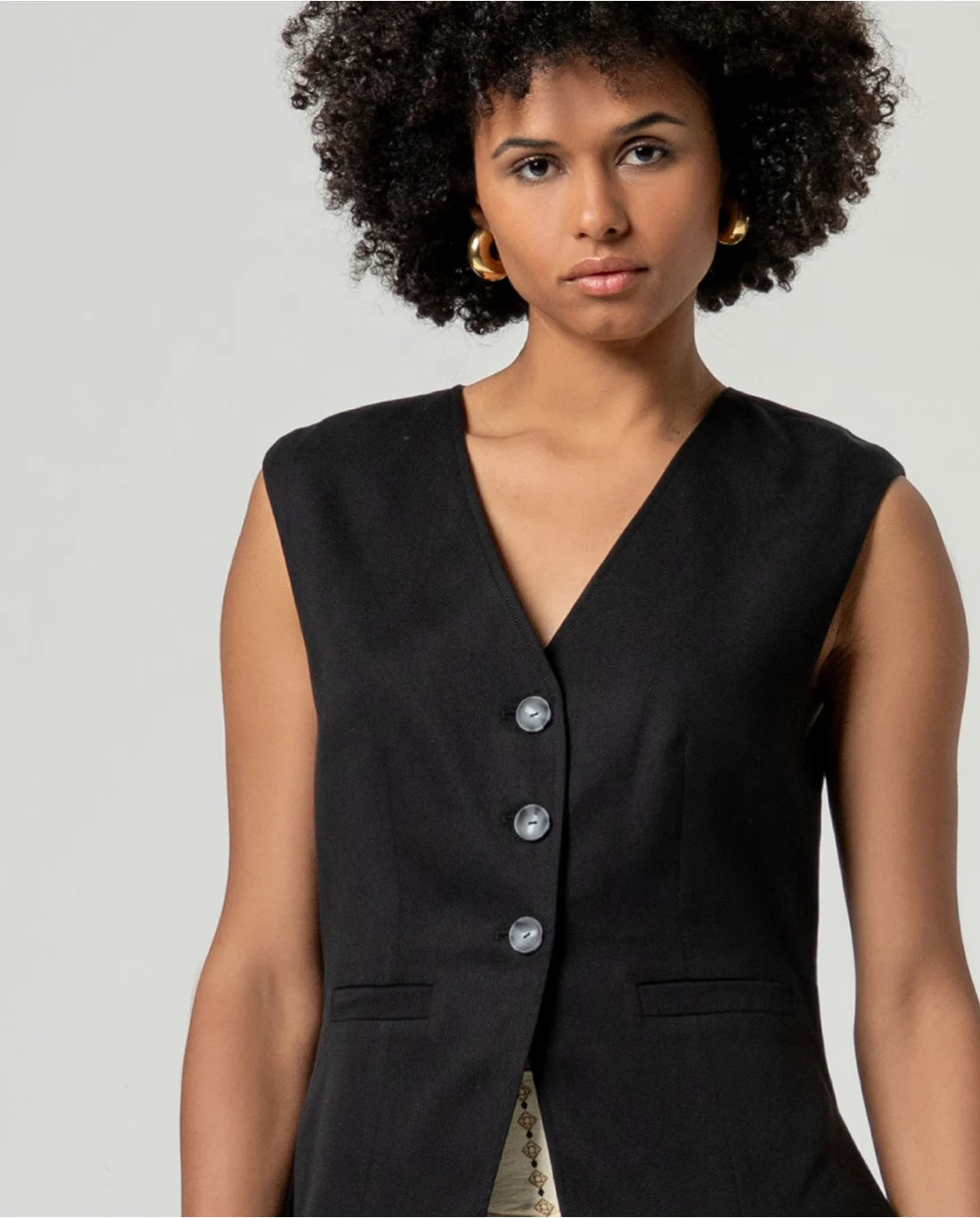 SURKANA - Gilet elegante, Nero