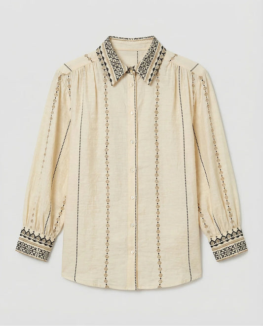 SURKANA - Camicia maniche larghe, Crudo