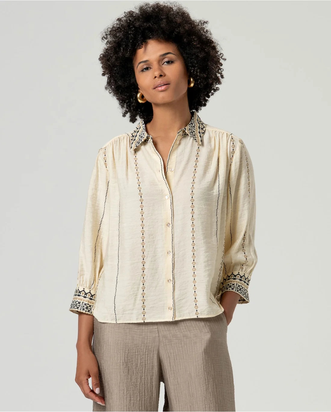 SURKANA - Camicia maniche larghe, Crudo