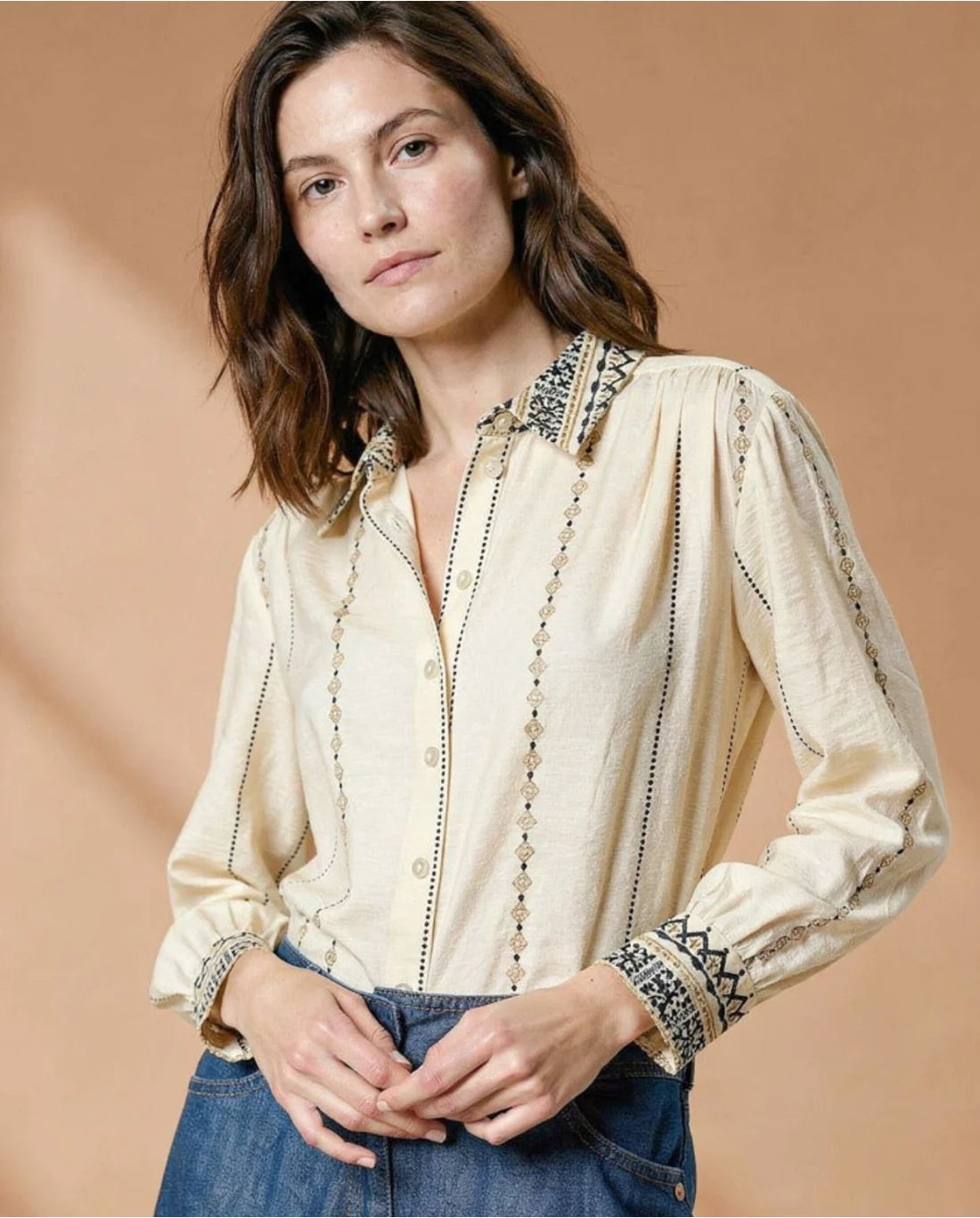 SURKANA - Camicia maniche larghe, Crudo
