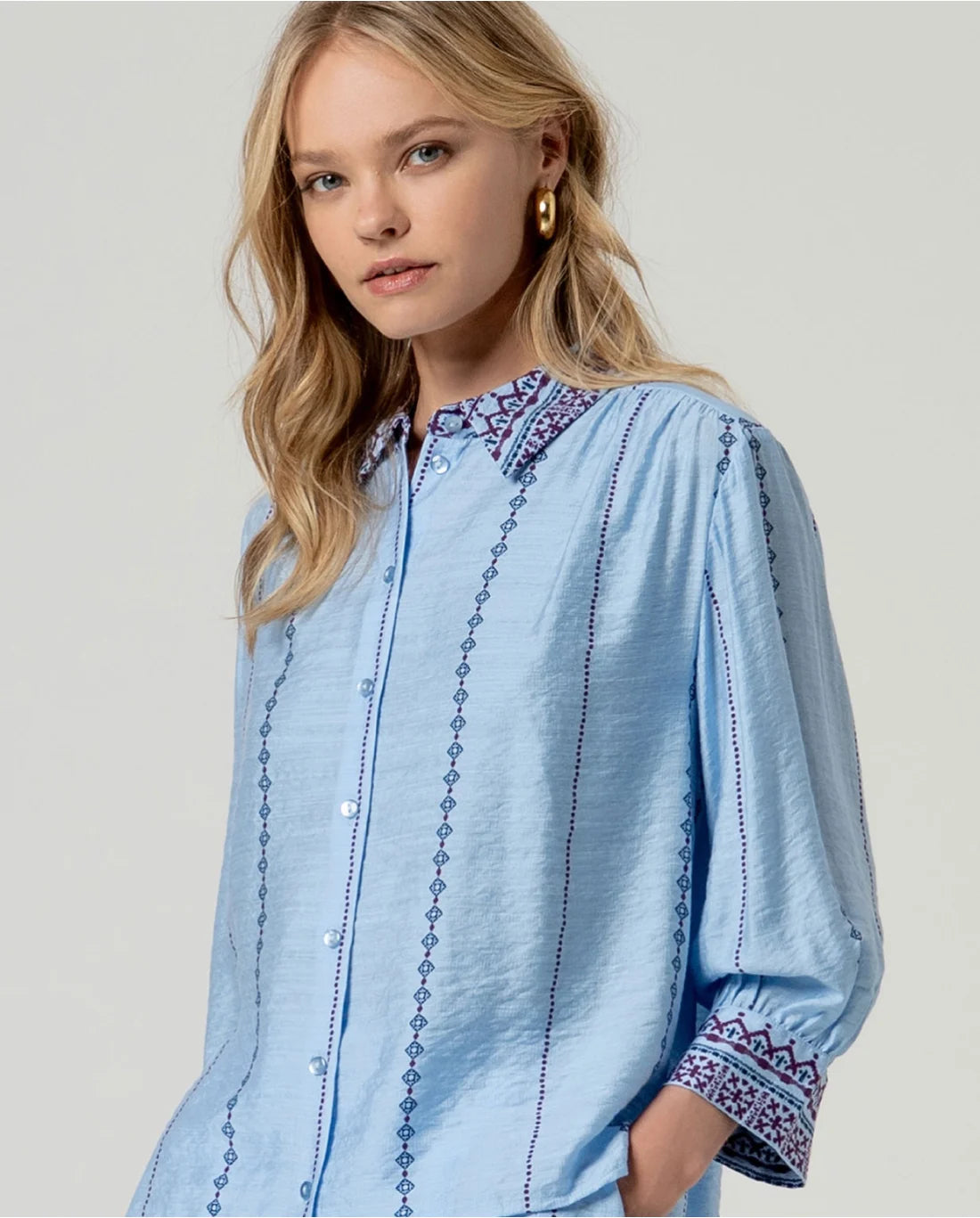 SURKANA - Camicia maniche larghe, Blu