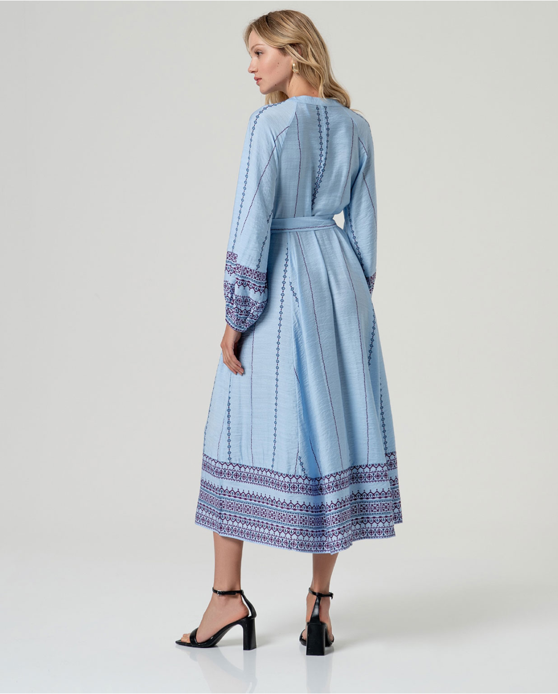SURKANA - Abito camicia lungo, Blu