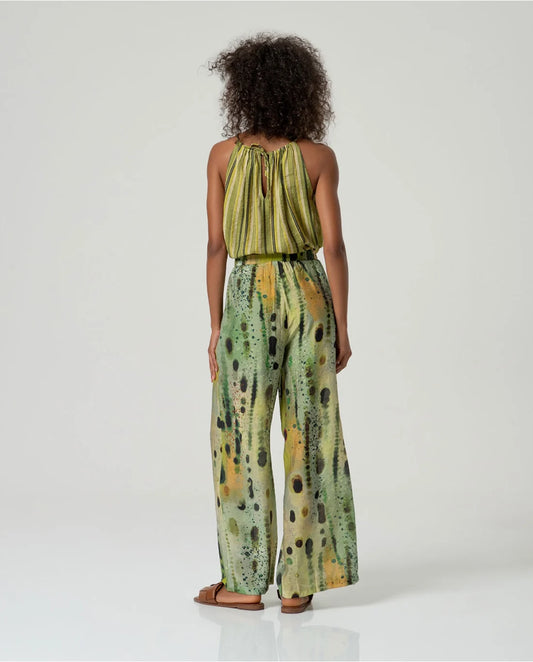 SURKANA - Pantalone ampio fantasia, Verde