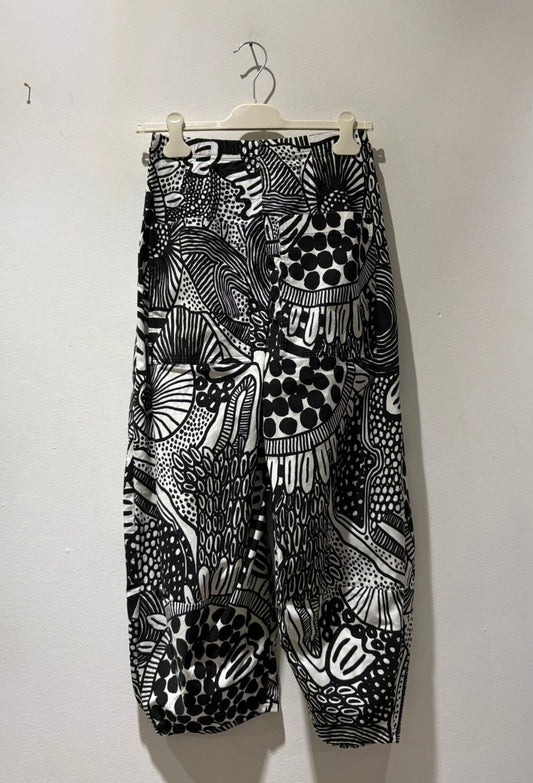 RUNDHOLZ - Pantalone balloon fantasia, Black Print