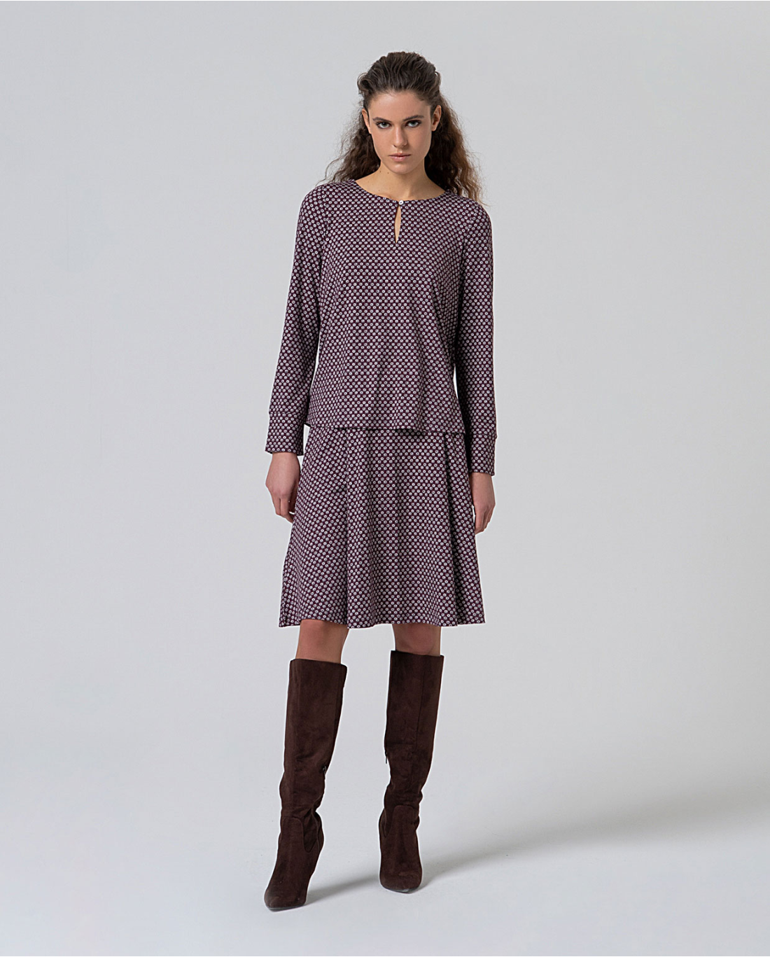 SURKANA - Blusa stampata con goccia, Grigio