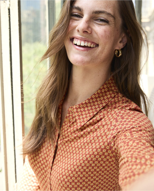 SURKANA - Camicia stampata, Toffee