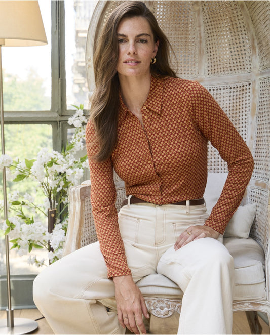 SURKANA - Camicia stampata, Toffee