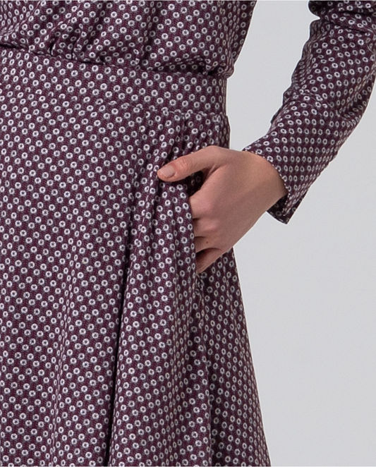 SURKANA - Gonna al ginocchio stampata, Grigio