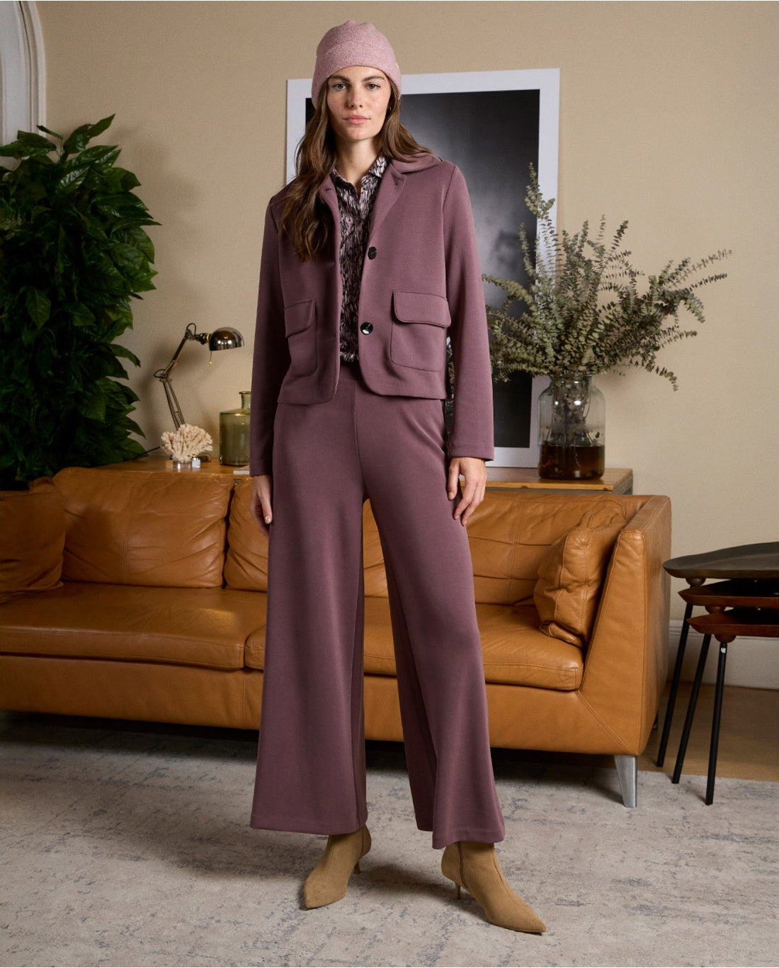 SURKANA - Giacca corta con tasche,  Mirtillo