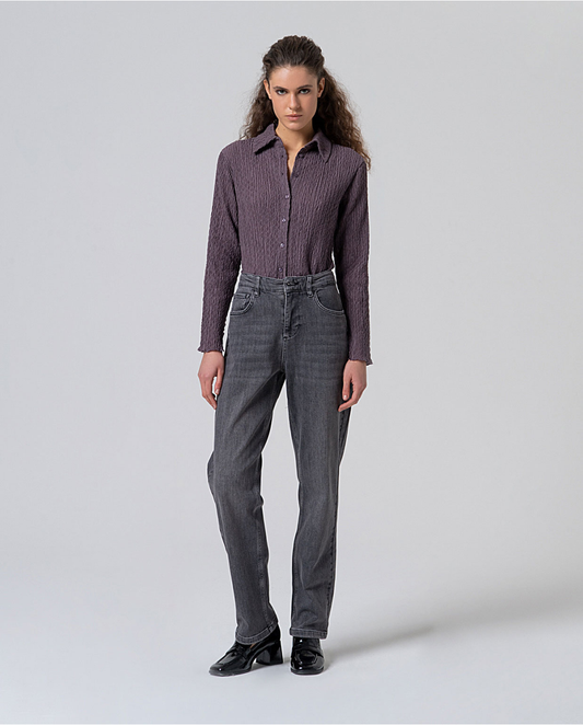 SURKANA - Jeans Mom Fit, Grigio