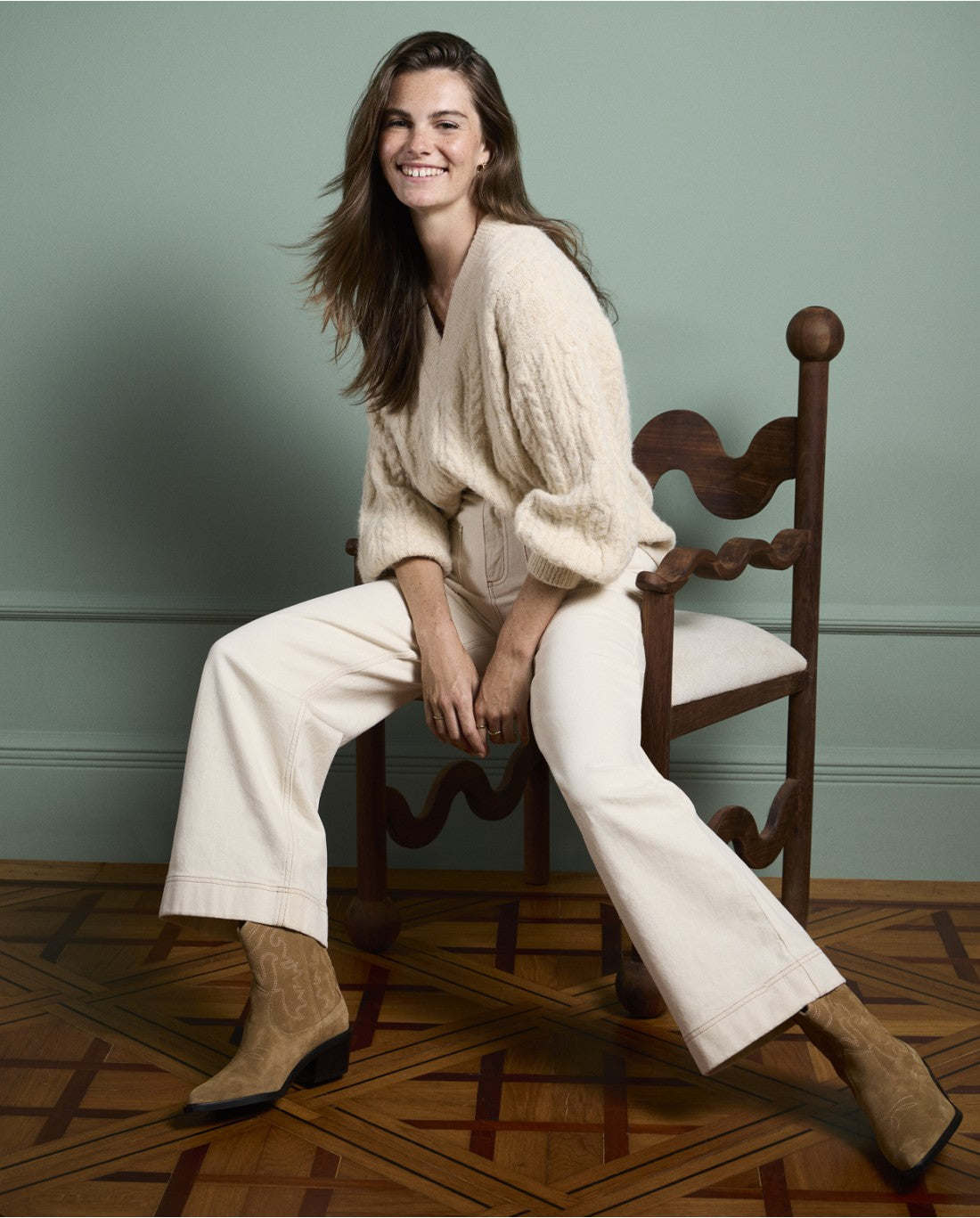 SURKANA - Jeans flare, Crudo