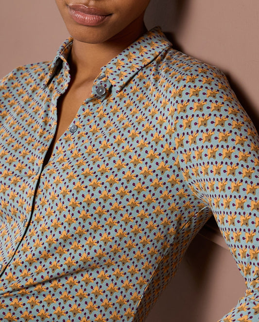 SURKANA - Camicia stampata, Azzurro