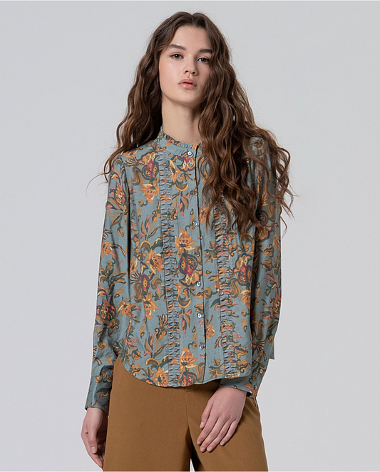 SURKANA - Camicia fluida con arricciature, Multicolore