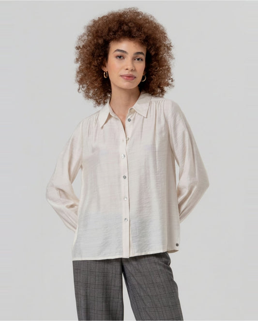 SURKANA - Camicia fluida con spalle arricciate