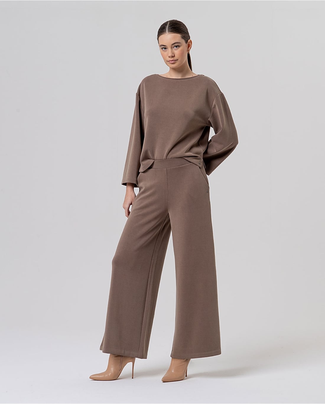 SURKANA - Pantalone in maglia di modal Taupe