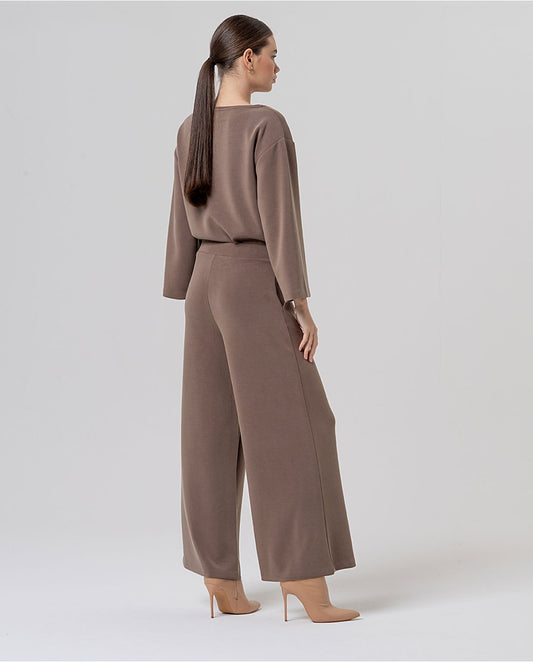 SURKANA - Pantalone in maglia di modal Taupe