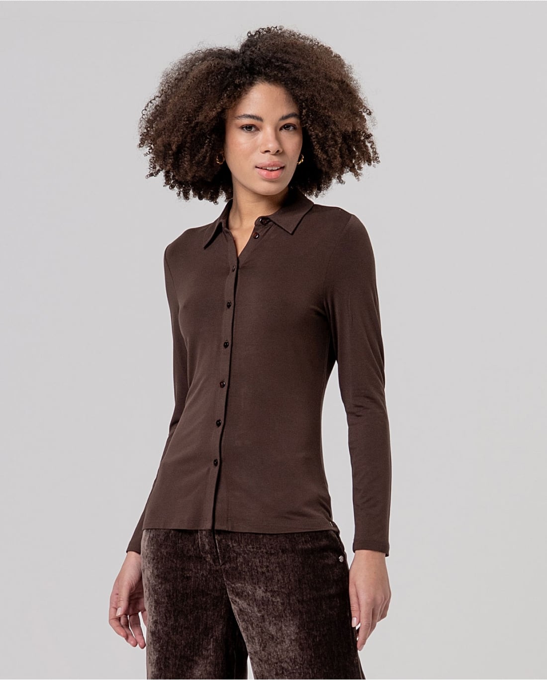 SURKANA - Camicia in bambù Cioccolato
