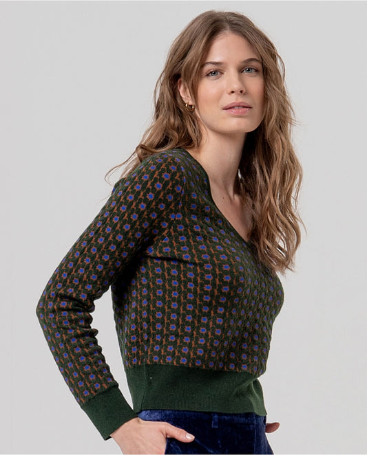 SURKANA - Maglione con jacquard Kaki