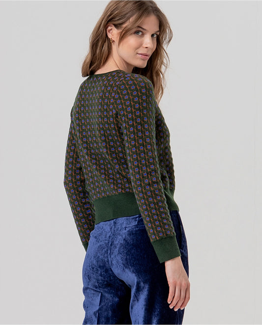 SURKANA - Maglione con jacquard Kaki