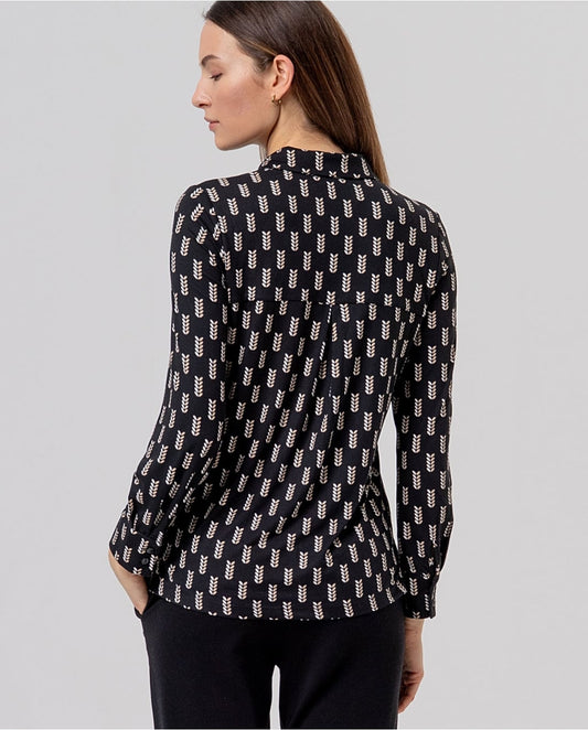 SURKANA - Camicia geometrica nero