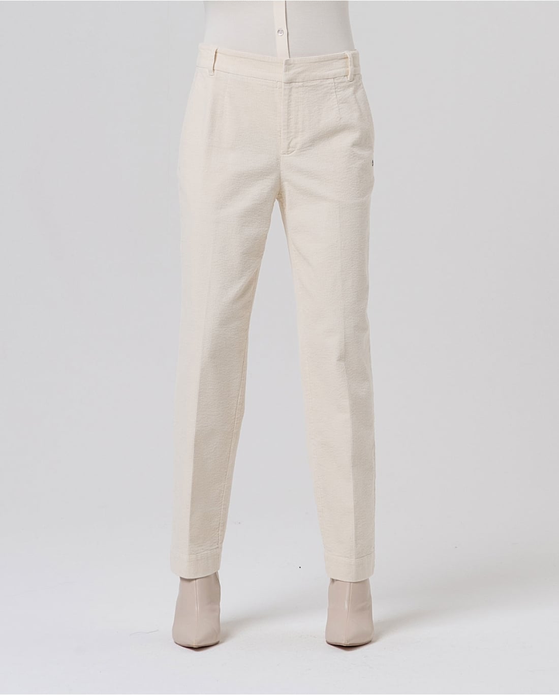 SURKANA - Pantalone chino in velluto Crudo