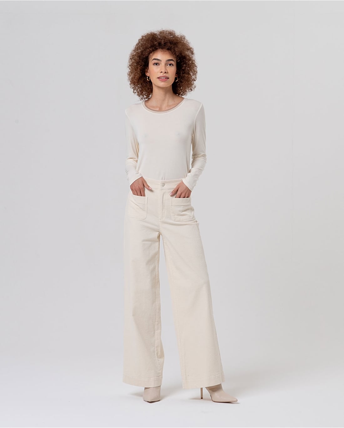 SURKANA - Pantalone in velluto crudo